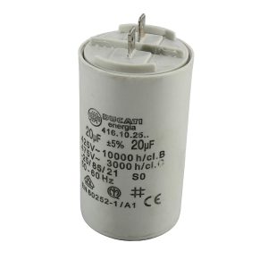 Weißer zylindrischer Anlaufkondensator für Poolpumpe Elektromotor